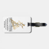 Eiffelturm mit Goldschreiben Gepäckanhänger (Rückseite horizontal)