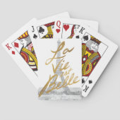 Eiffelturm mit Goldschreiben Spielkarten (Rückseite)