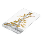 Eiffelturm mit Goldschrift Magnet (Linke Seite)