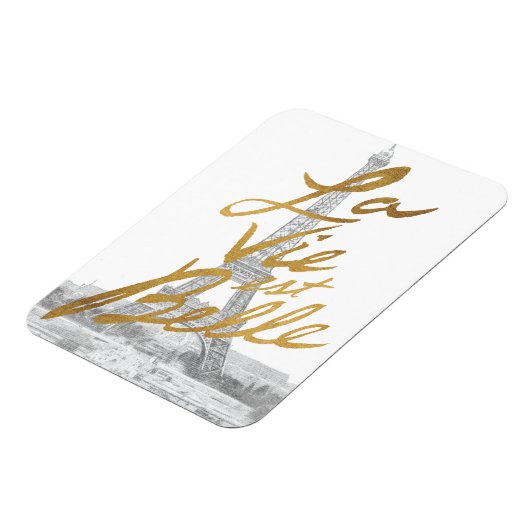 Eiffelturm mit Goldschrift Magnet (Linke Seite)