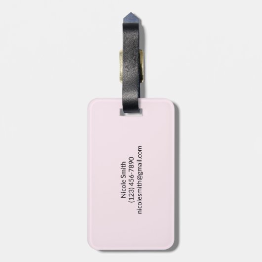 Eiffelturm mit Herz Gepäckanhänger (Rückseite vertikal)