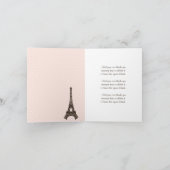 Eiffelturm Mit Monogramm Mitteilungskarten (Innenseite)