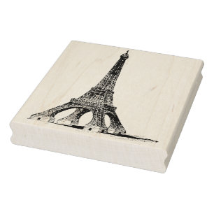 Eiffelturm mit Shadow Vintage Kautschukkunst Brief Gummistempel