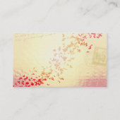 Eiffelturm mit sich hin- und herbewegenden Herzen Visitenkarte (Rückseite)