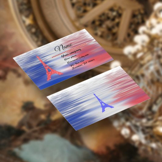Eiffelturm mit Tricolor Business Card Visitenkarte