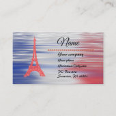 Eiffelturm mit Tricolor Business Card Visitenkarte (Vorderseite)