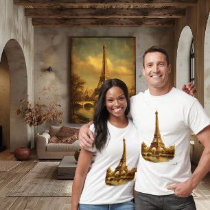 Eiffelturm Mitte des Jahrhunderts   Retro Vintage  T-Shirt