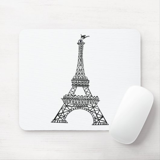 Eiffelturm Mousepad (Mit Mouse)