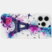 Eiffelturm & Musik Case-Mate iPhone Hülle (Rückseite (Horizontal))