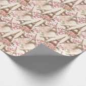 Eiffelturm-Muster Geschenkpapier (Ecke)