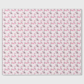 Eiffelturm Muster, Paris Chic Französisch Rosa Geschenkpapier (Flach)