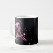 Eiffelturm Nacht Mond Kaffeetasse (Vorderseite Links)