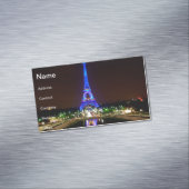 Eiffelturm nachts, Paris Magnetische Visitenkarte (Beispiel)