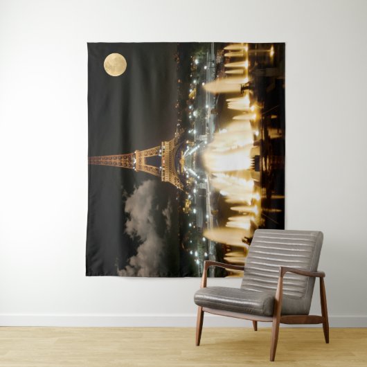 Eiffelturm nachts. wandteppich (Beispiel)