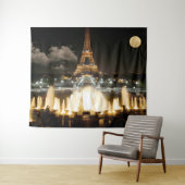 Eiffelturm nachts. wandteppich (Beispiel (Horizontal))