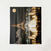 Eiffelturm nachts. wandteppich (Vorderseite)