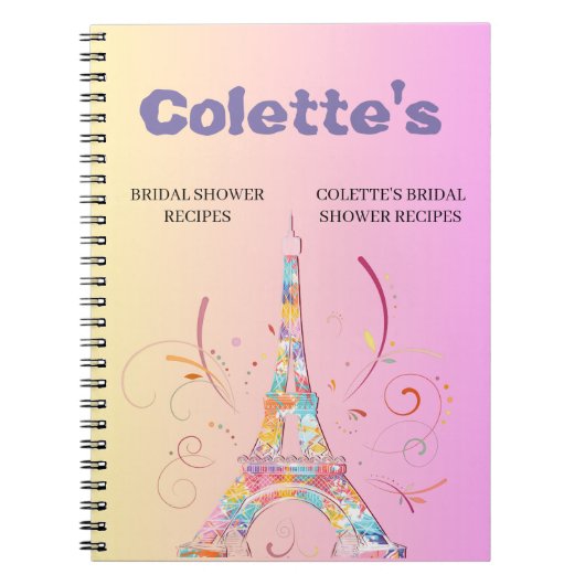 Eiffelturm Notizblock (Vorderseite)