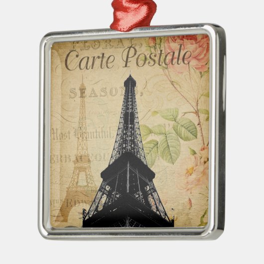 Eiffelturm Ornament Aus Metall (Links)