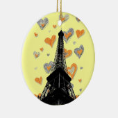Eiffelturm-Ornament Keramik Ornament (Rechts)