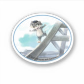 Eiffelturm Oval Vinyl Sticker (verschiedene Größen (Vorderseite)