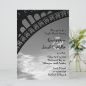 Eiffelturm Paar Duscheinladungen Einladung (Stehend Vorderseite)