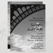 Eiffelturm Paar Duscheinladungen Einladung (Vorne/Hinten)