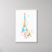 Eiffelturm Paint Spritzer Print on Leinwand Art (Vorderseite)