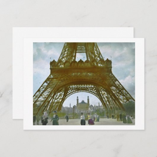 Eiffelturm Paris 1900 Exposition Universelle Postkarte (Vorne/Hinten)