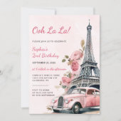 Eiffelturm Paris 2. Geburtstag Party Einladung (Vorderseite)