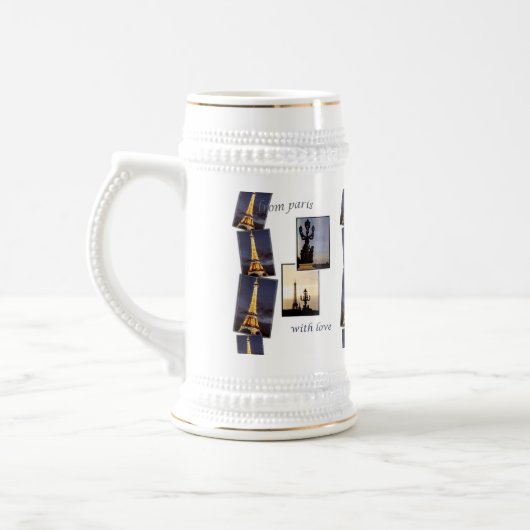 EIFFELTURM-PARIS-ANDENKEN BIERGLAS (Links)