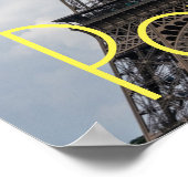 Eiffelturm Paris Artwork Frankreich Reisen Poster (Ecke)
