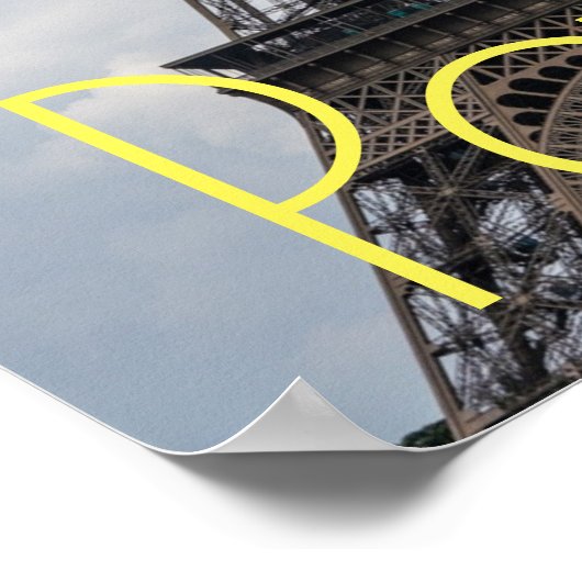 Eiffelturm Paris Artwork Frankreich Reisen Poster (Ecke)