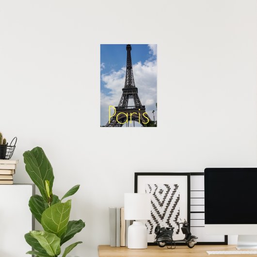 Eiffelturm Paris Artwork Frankreich Reisen Poster (Heimbüro)