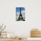 Eiffelturm Paris Artwork Frankreich Reisen Poster (Küche)