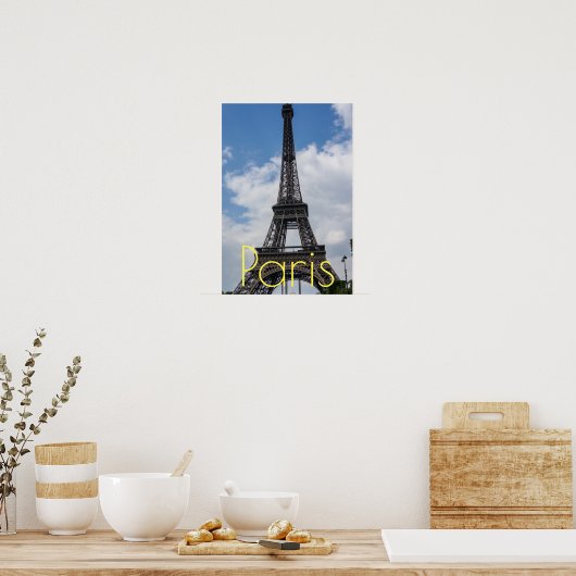 Eiffelturm Paris Artwork Frankreich Reisen Poster (Küche)
