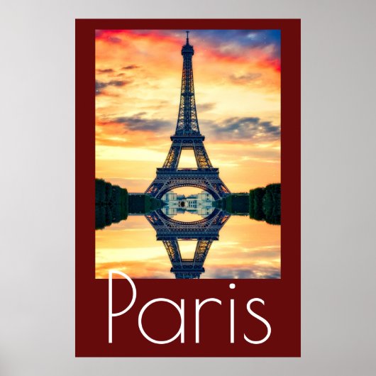 Eiffelturm Paris Artwork Frankreich Reisen Poster (Vorne)