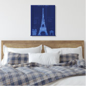 Eiffelturm Paris Baukonzept Leinwanddruck (Insitu (Schlafzimmer))