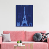 Eiffelturm Paris Baukonzept Leinwanddruck (Insitu (Wohnzimmer))