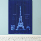 Eiffelturm Paris Baukonzept Leinwanddruck (Insitu (Holzboden))