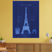 Eiffelturm Paris Baukonzept Leinwanddruck (Insitu (Wohnzimmer))