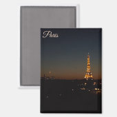 Eiffelturm Paris bei Sonnenuntergang Magnet (Vorderseite/Rückseite)