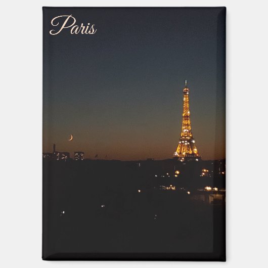Eiffelturm Paris bei Sonnenuntergang Magnet (Vorderseite)