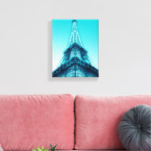 Eiffelturm Paris Blue Wrapped Canvas 8x10 Leinwanddruck (Insitu (Wohnzimmer))