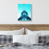 Eiffelturm Paris Blue Wrapped Canvas 8x10 Leinwanddruck (Insitu (Schlafzimmer))