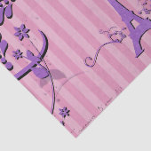 Eiffelturm, Paris, Blume, Streifen, Rosa Seidenpapier (Ausschnitt)