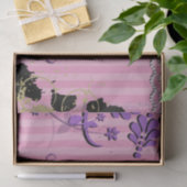 Eiffelturm, Paris, Blume, Streifen, Rosa Seidenpapier (Geschenk)