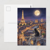 Eiffelturm Paris Dächer Frankreich Postkarte (Vorne/Hinten)