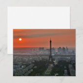 Eiffelturm, Paris durch Sunset Postkarte (Vorne/Hinten)