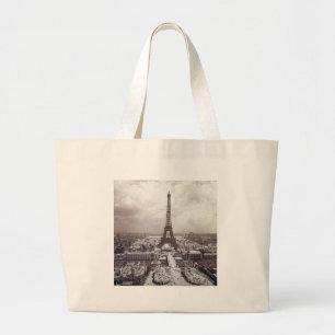 Eiffelturm Paris Exposition Universelle im Vintage Jumbo Stoffbeutel