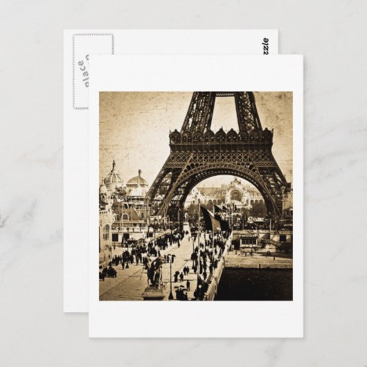 Eiffelturm Paris Exposition Universelle Postkarte (Vorne/Hinten)